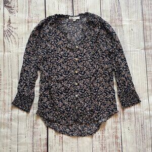 DR2 | Floral Printed Long Sleeve Blouse | XS